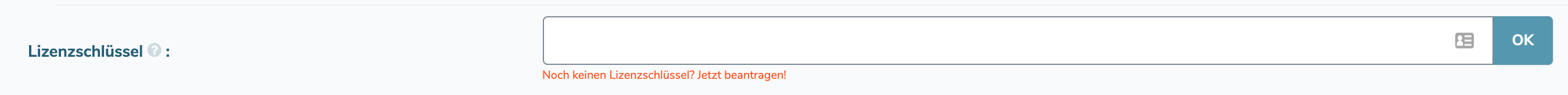 Lizenzschluessel eingeben