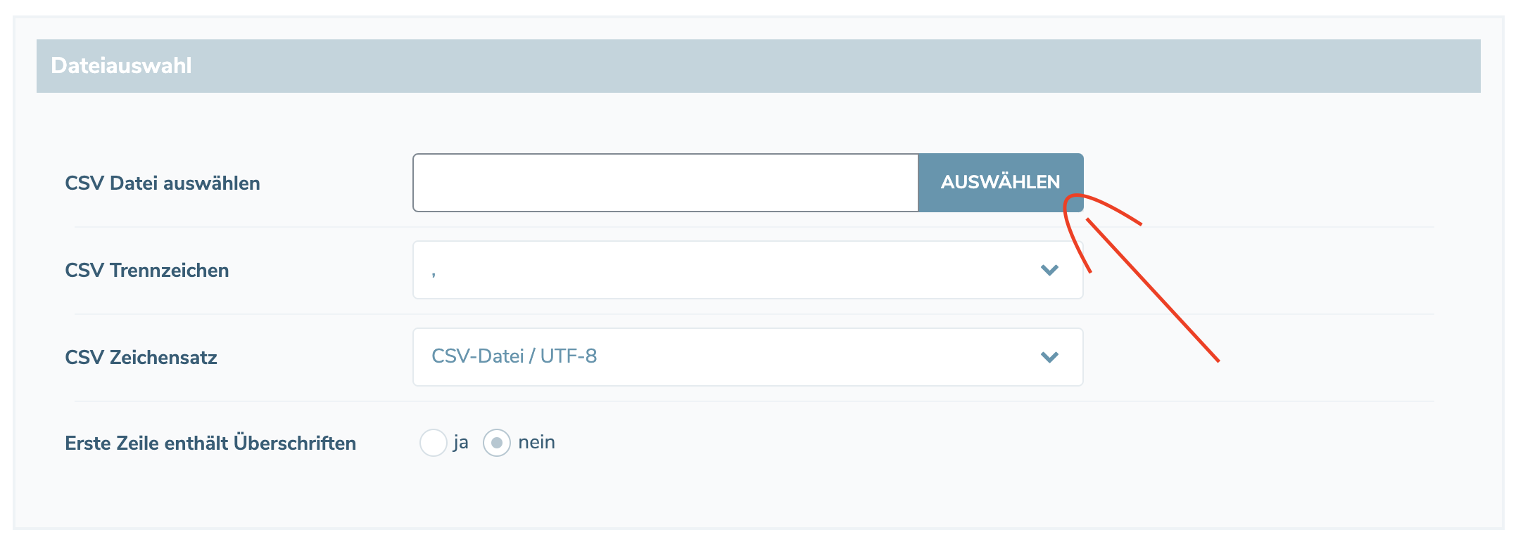 Datei auswählen